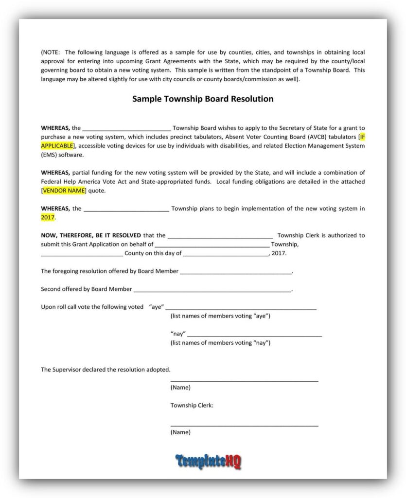 Board Resolution Sample 09 Board Resolution Sample 09