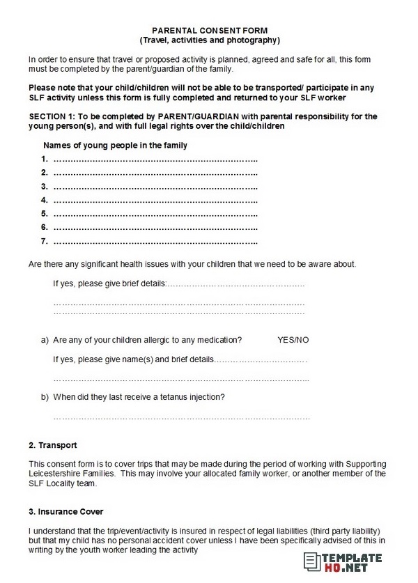 Parental consent forms 02