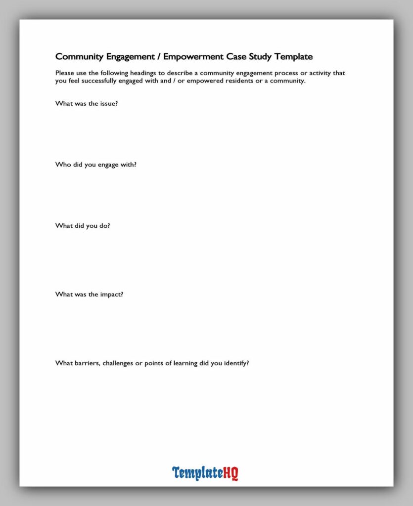 Case Study Template Sample Case Study Template Sample
