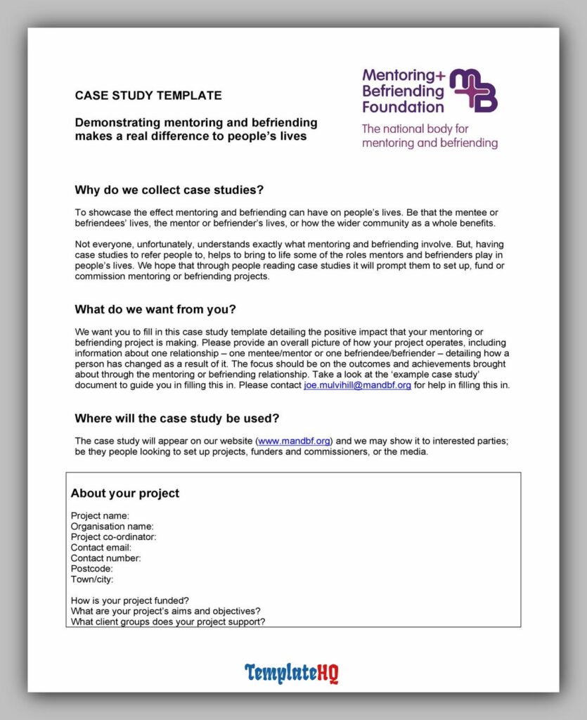 Case Study Template Word Case Study Template Word