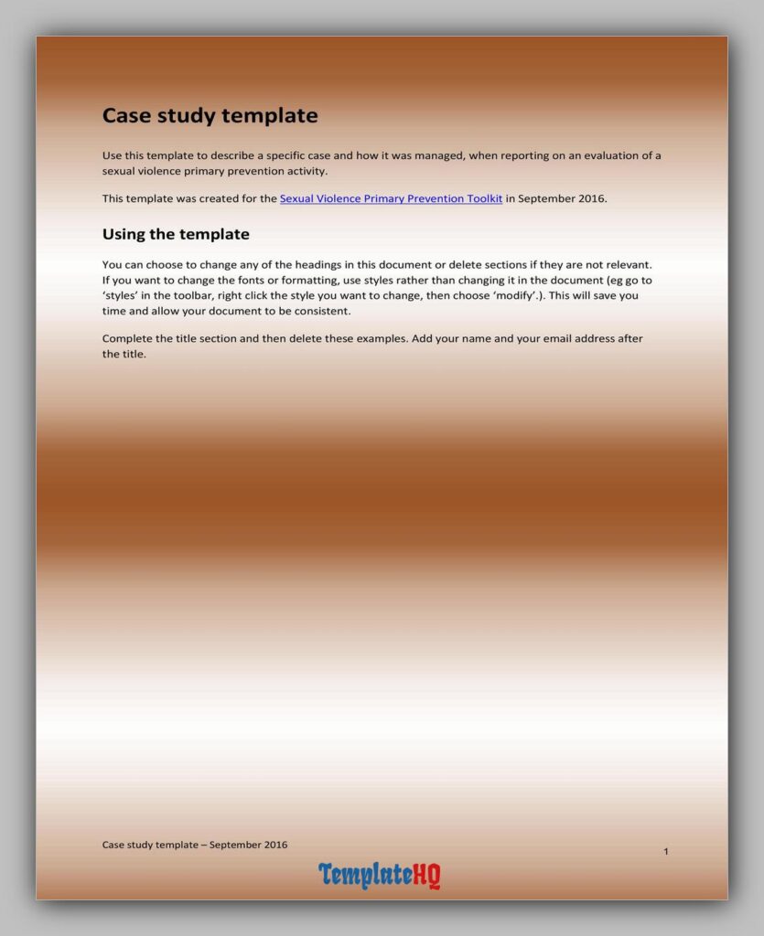 Case Study Example 06 Case Study Example 06