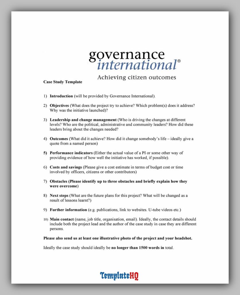 Case Study Example 20 Case Study Example 20