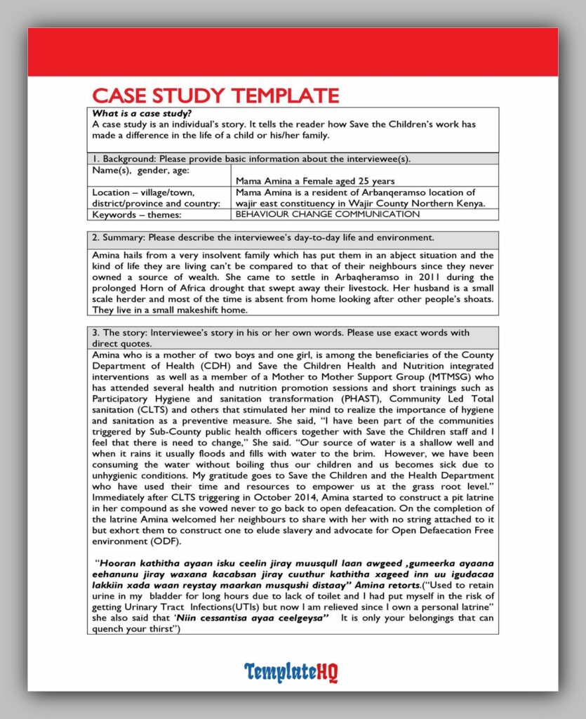 Case Study Example 42 Case Study Example 42