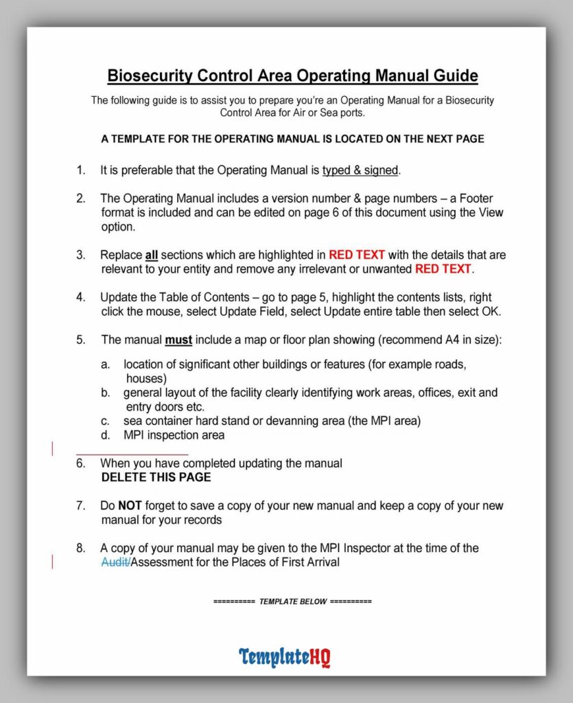 Instruction Manual Template 30 Instruction Manual Template 30