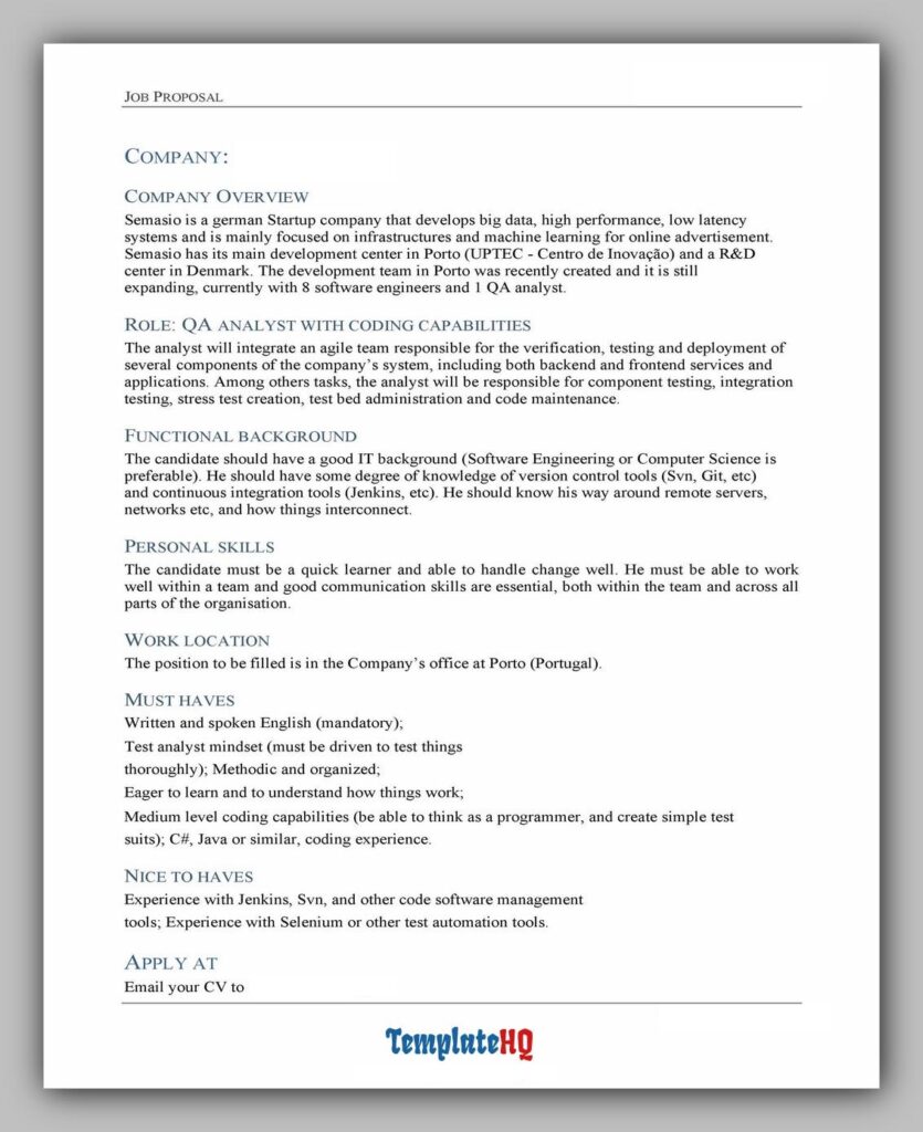 Job Proposal Template 03