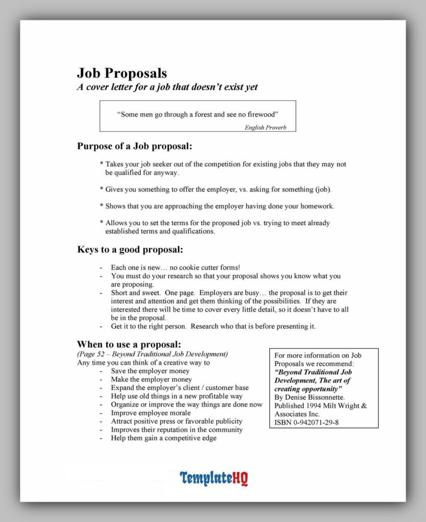 Job Proposal  Letter