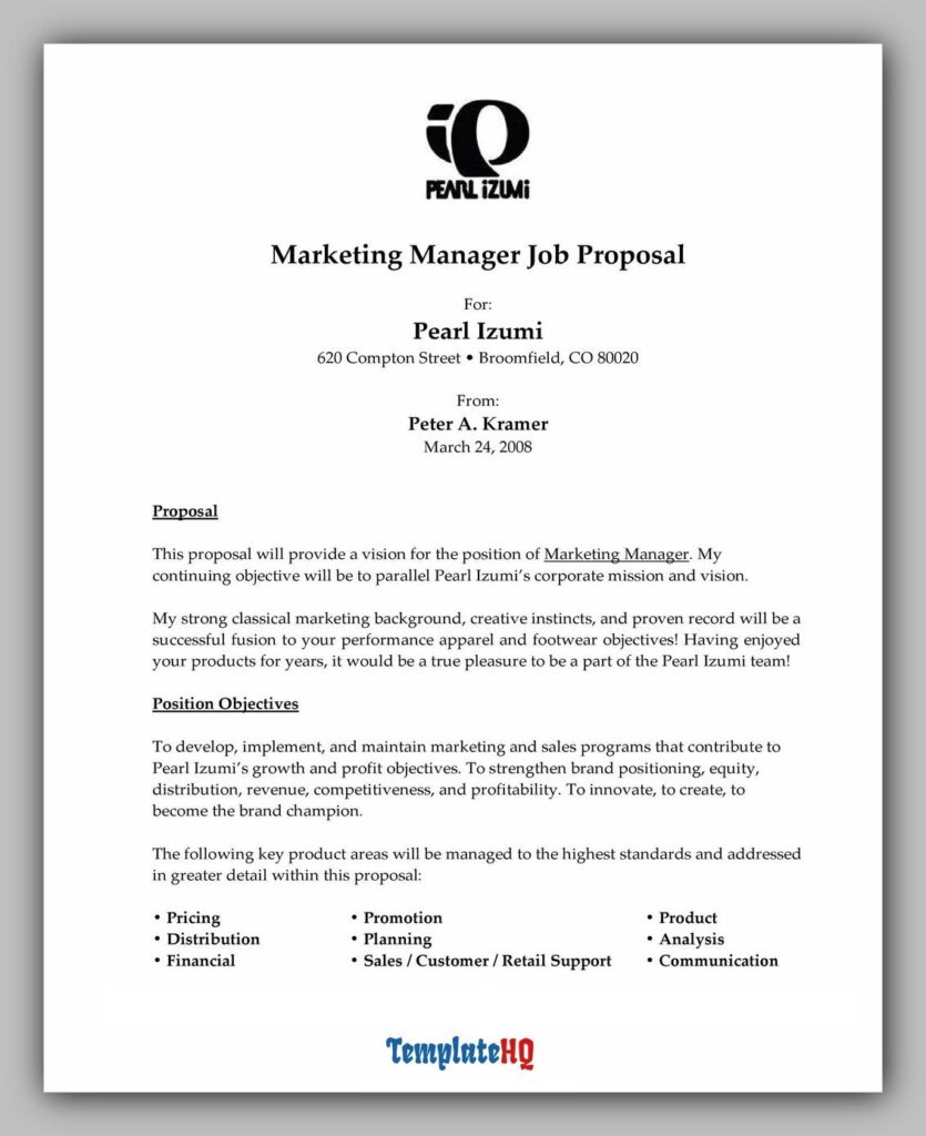 Job Proposal Template 15