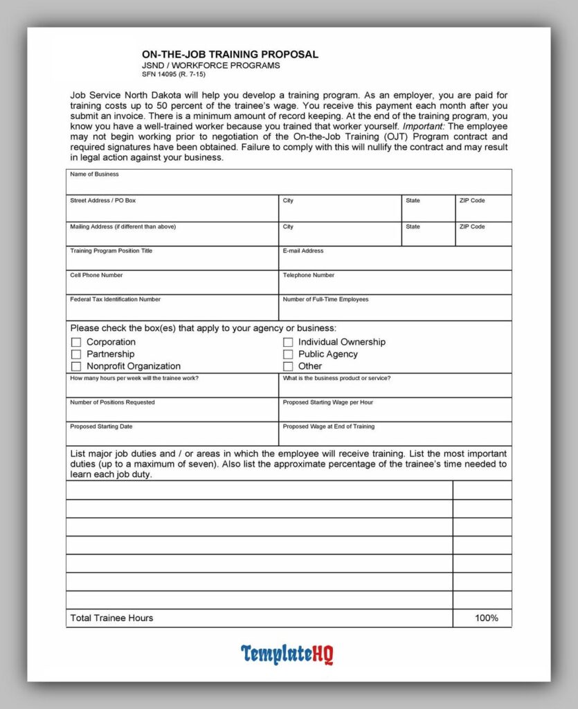 Job Proposal Template 18