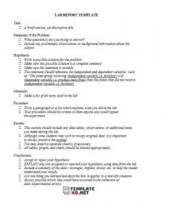 Lab Report Template 08
