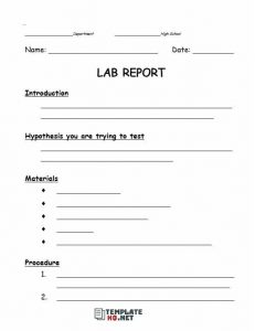Lab Report Template 17
