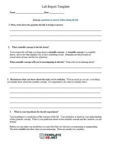 Lab Report Template
