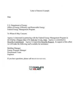 Letter of Interest Template 06