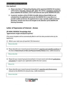 Letter of Interest Template 10