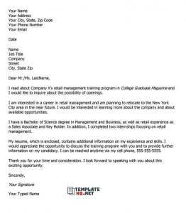 Letter of Interest Template 14