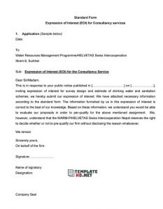 Letter of Interest Template 17