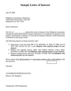 Letter of Interest Template 22