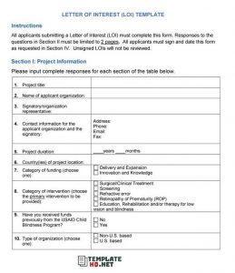 Letter of Interest Template 23