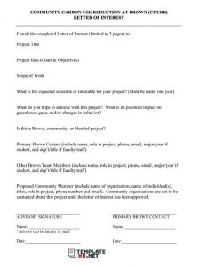 Letter of Interest Template 27