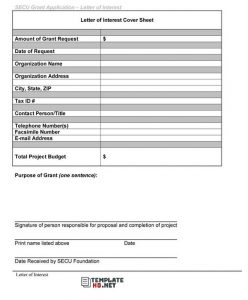 Letter of Interest Template 28
