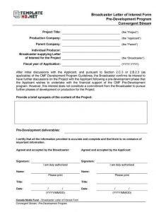 Letter of Interest Template 30