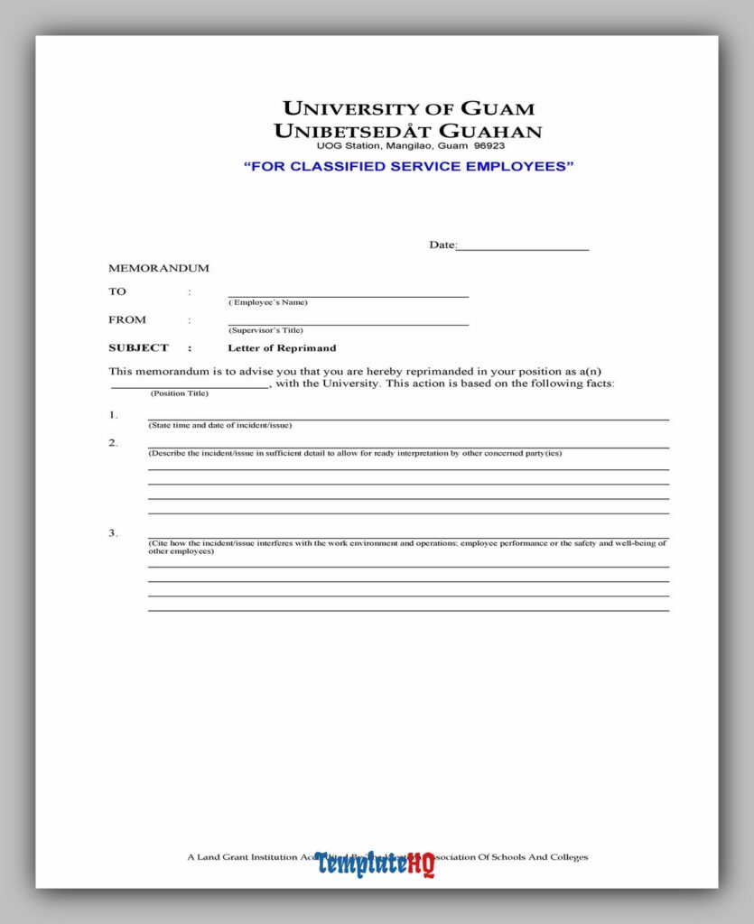 Letter of Reprimand 02