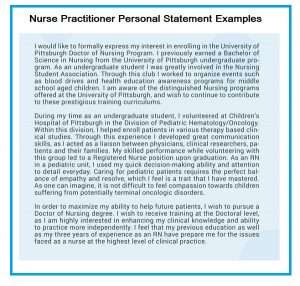specialist nurse personal statement