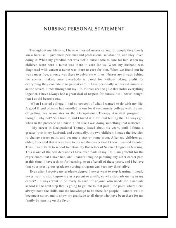 Nursing Personal Statement for A Job 04