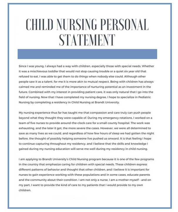 Nursing Personal Statement for A Job 05