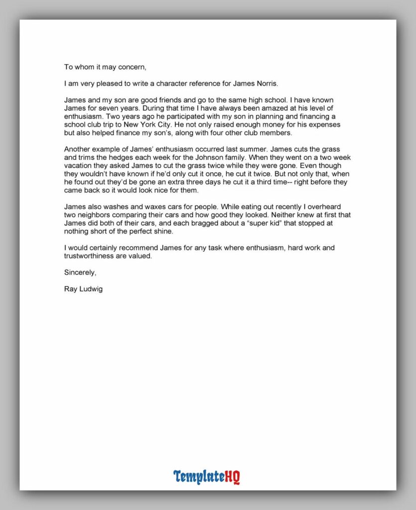 Personal Reference Letter 05