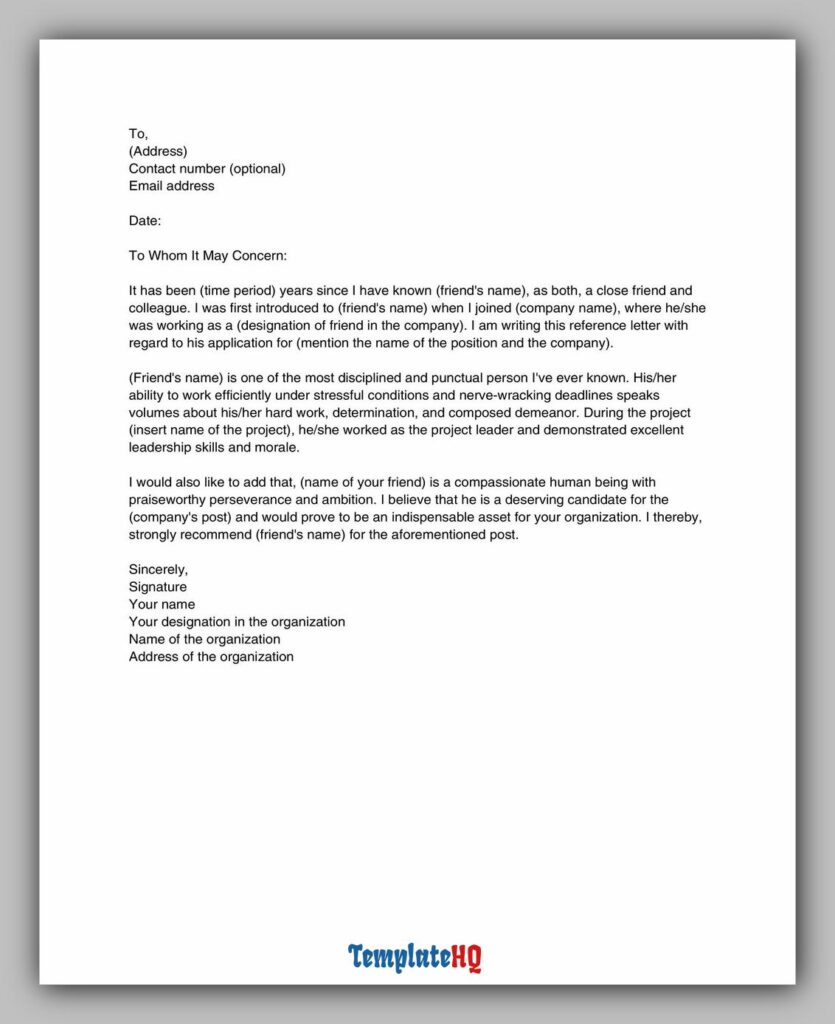 Personal Reference Letter 14 Personal Reference Letter 14