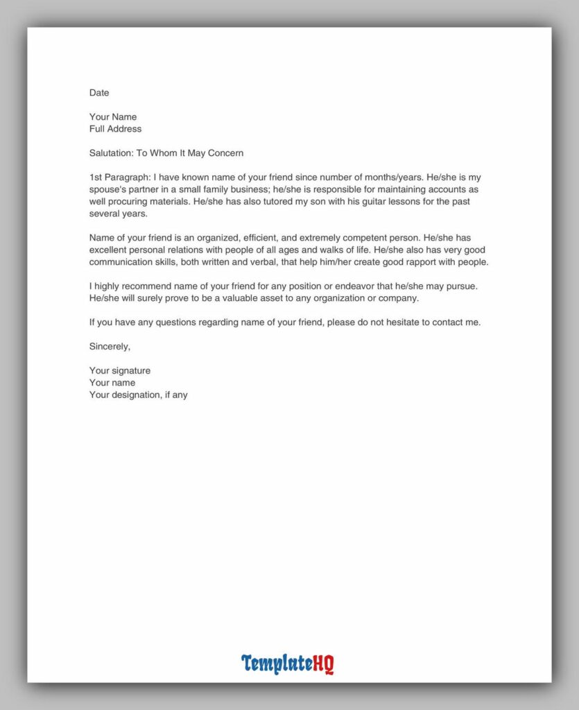 Personal Reference Letter 15 Personal Reference Letter 15