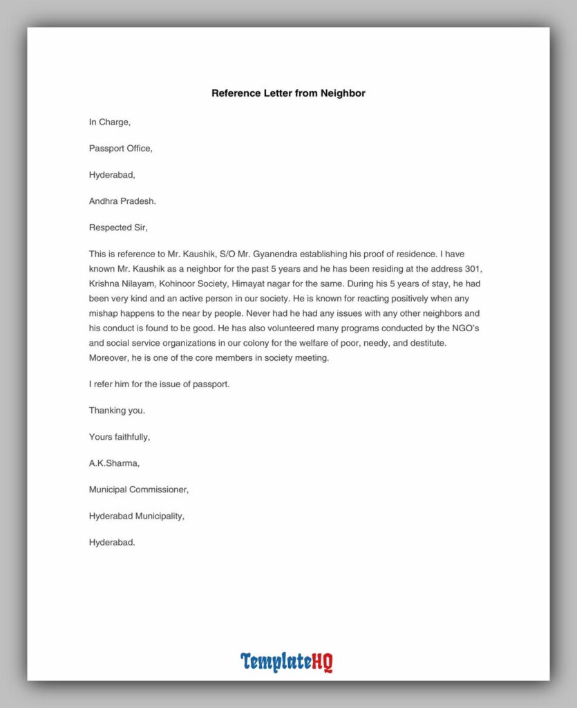 Personal Reference Letter 24 Personal Reference Letter 24
