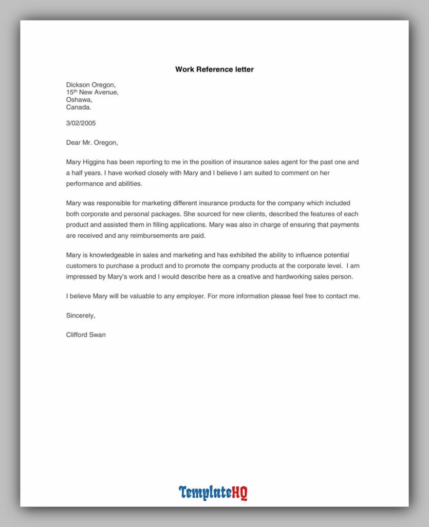 Personal Reference Letter 40