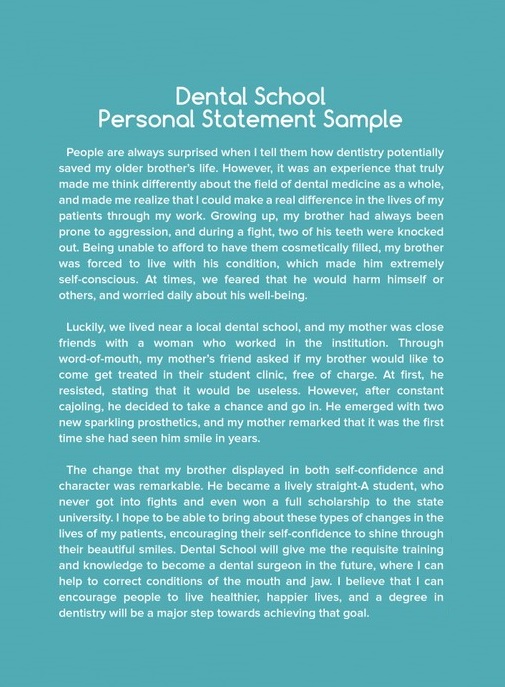 Personal Statement Dentistry 12