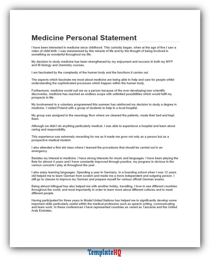 Personal Statement Medicine 02