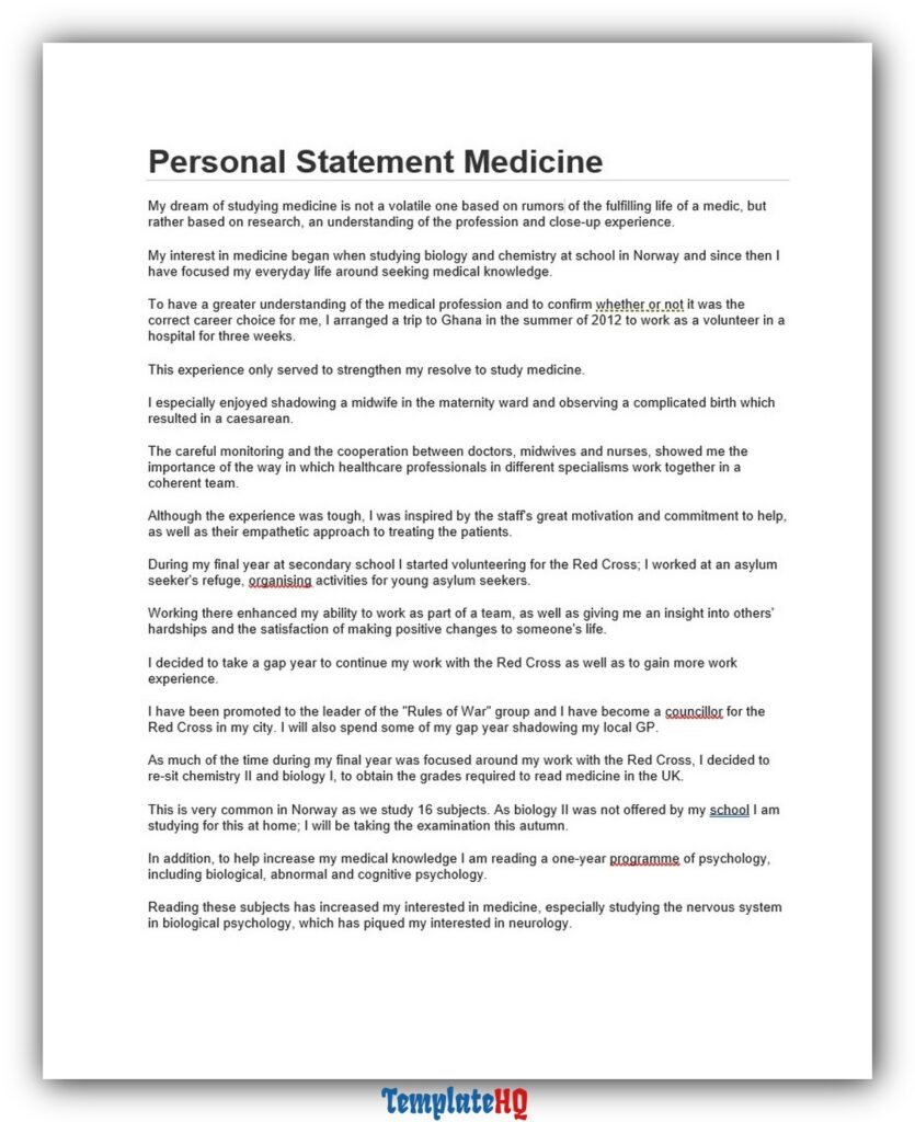 Personal Statement Medicine 04