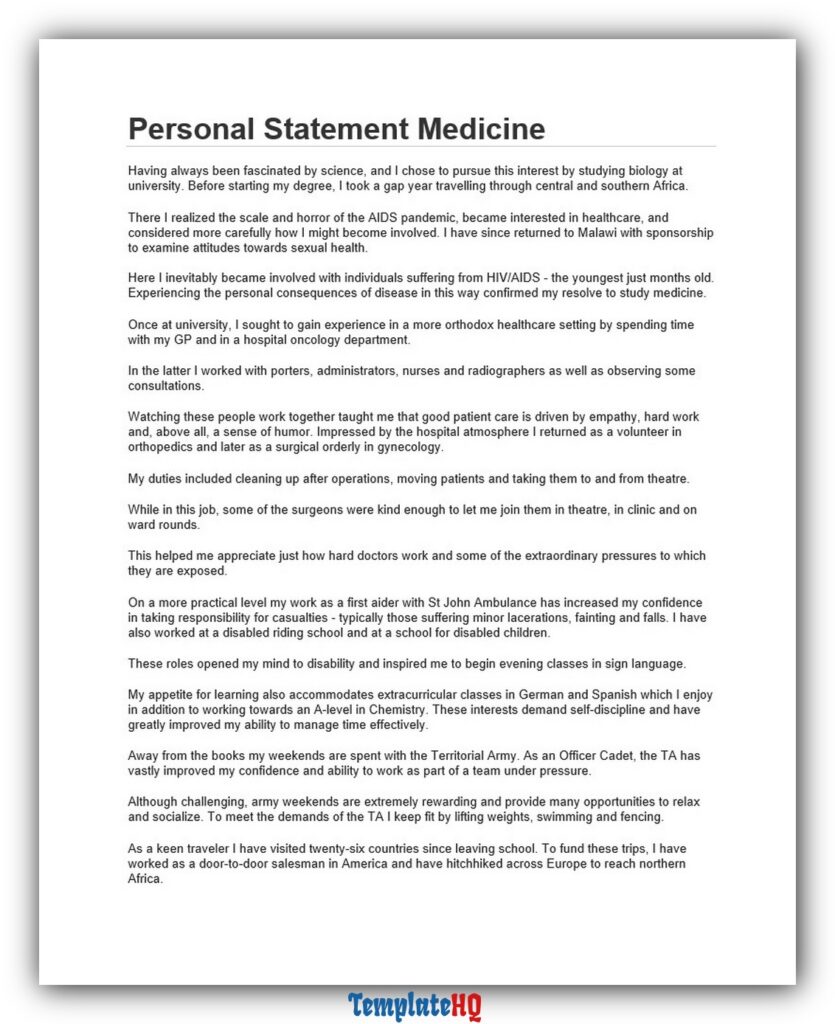 Personal Statement Medicine 10