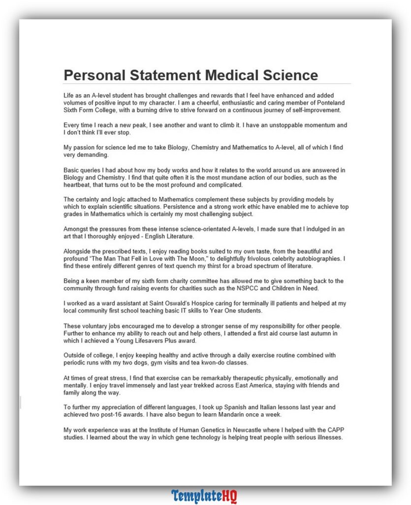 Personal Statement Medicine 12