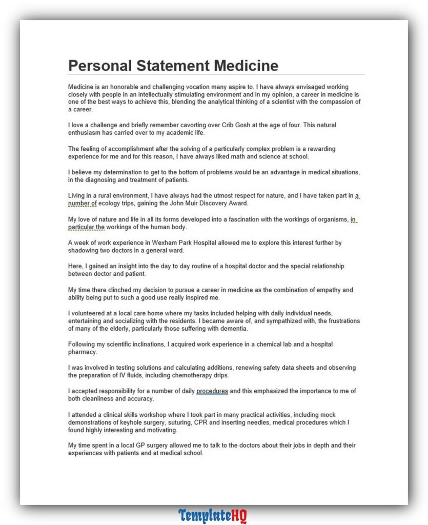 Personal Statement Medicine 16