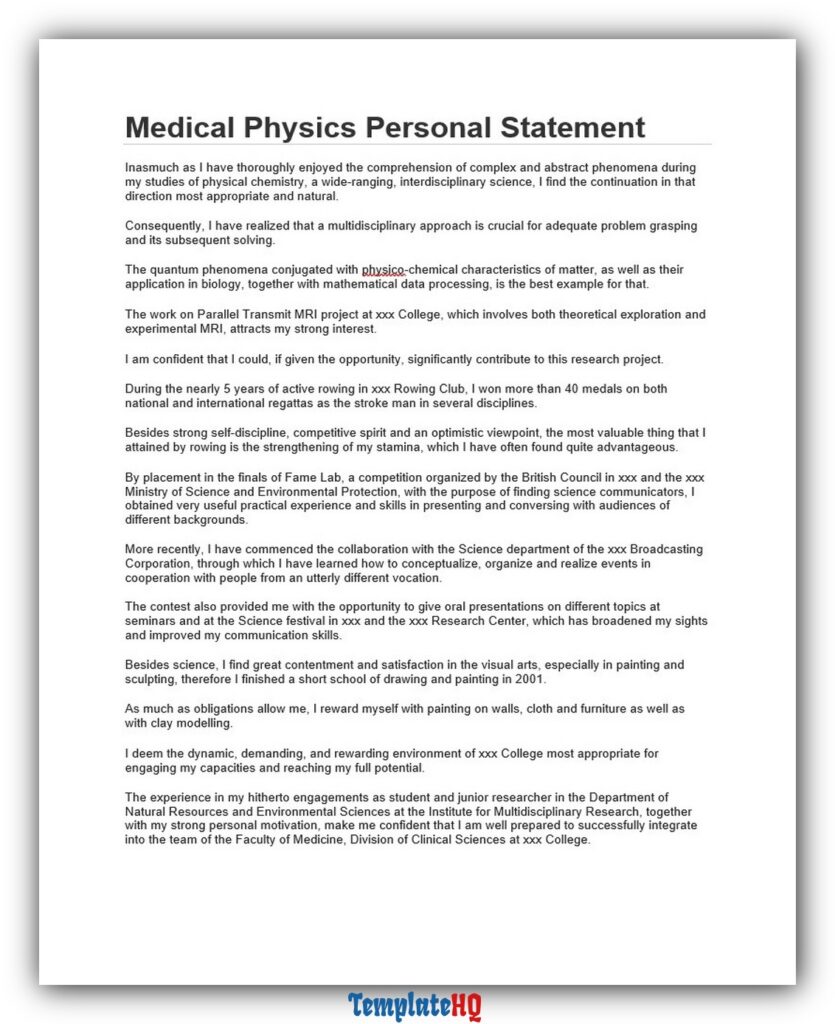 Personal Statement Medicine 17