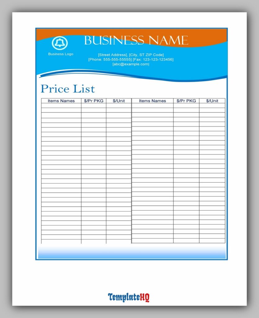 Product Price List 03 Product Price List 03