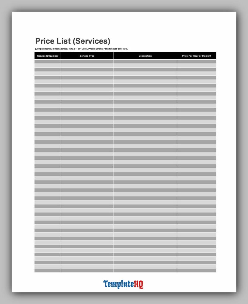 Product Price List 08