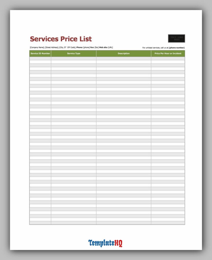 Product Price List 11