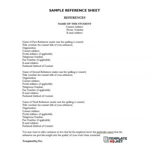 Reference Page Sample 02