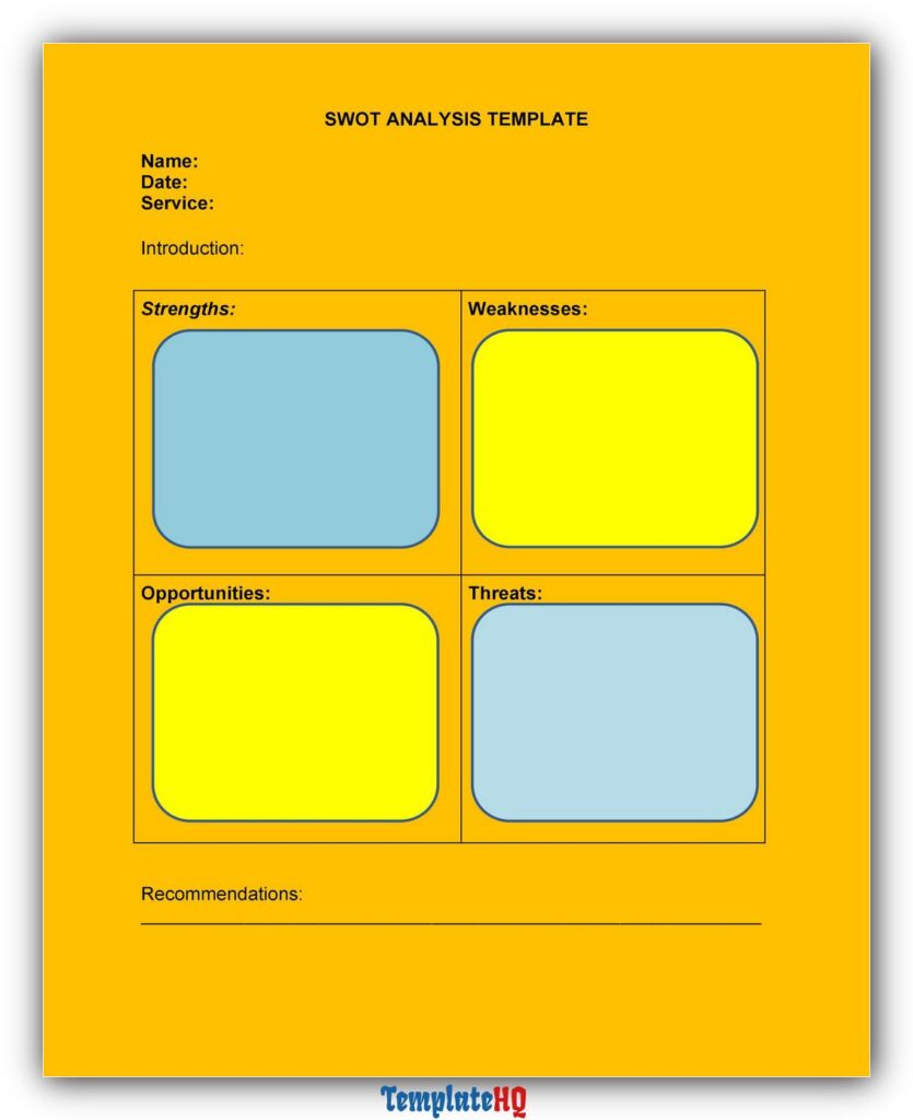SWOT Analysis Template Excel 32 SWOT Analysis Template Excel 32