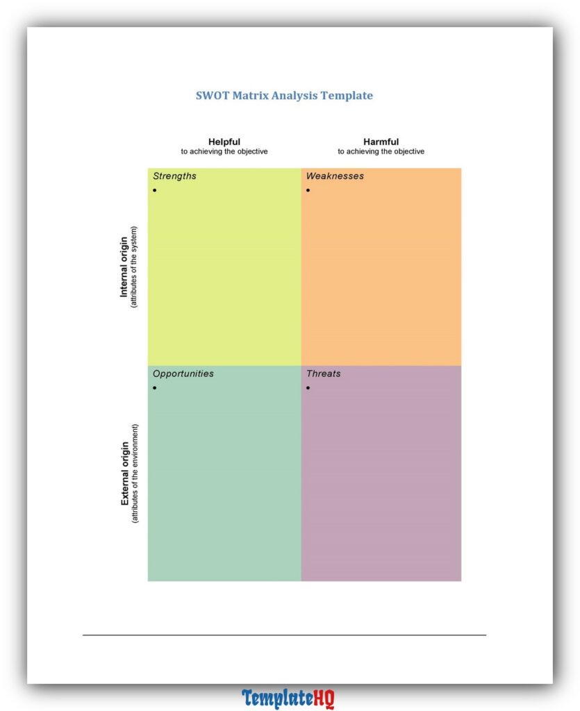 SWOT Analysis Template Excel 39 SWOT Analysis Template Excel 39