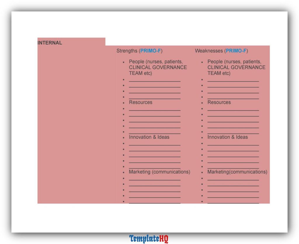 SWOT Analysis Template Excel 61 SWOT Analysis Template Excel 61