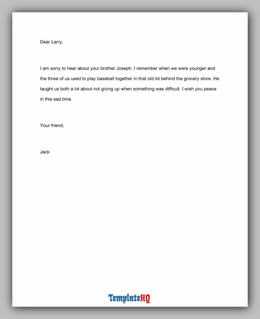 Sympathy Message Examples 13