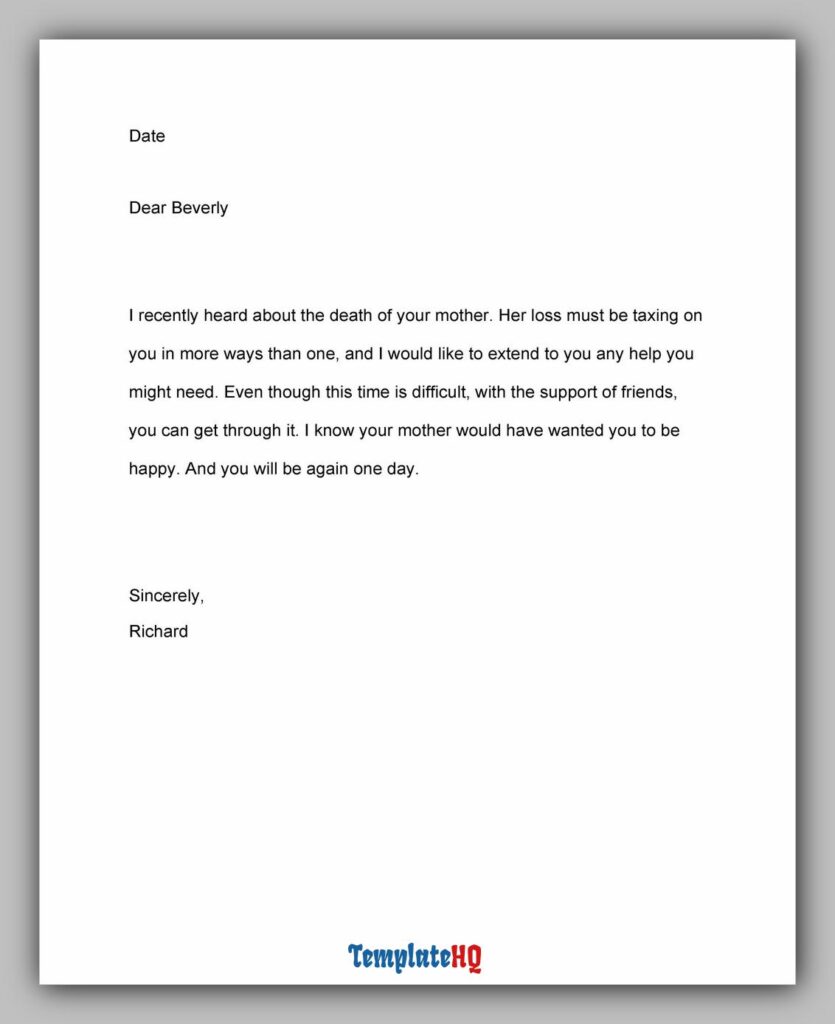 Sympathy Message Examples 14