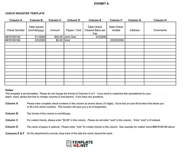 checkbook register excel checkbook register excel
